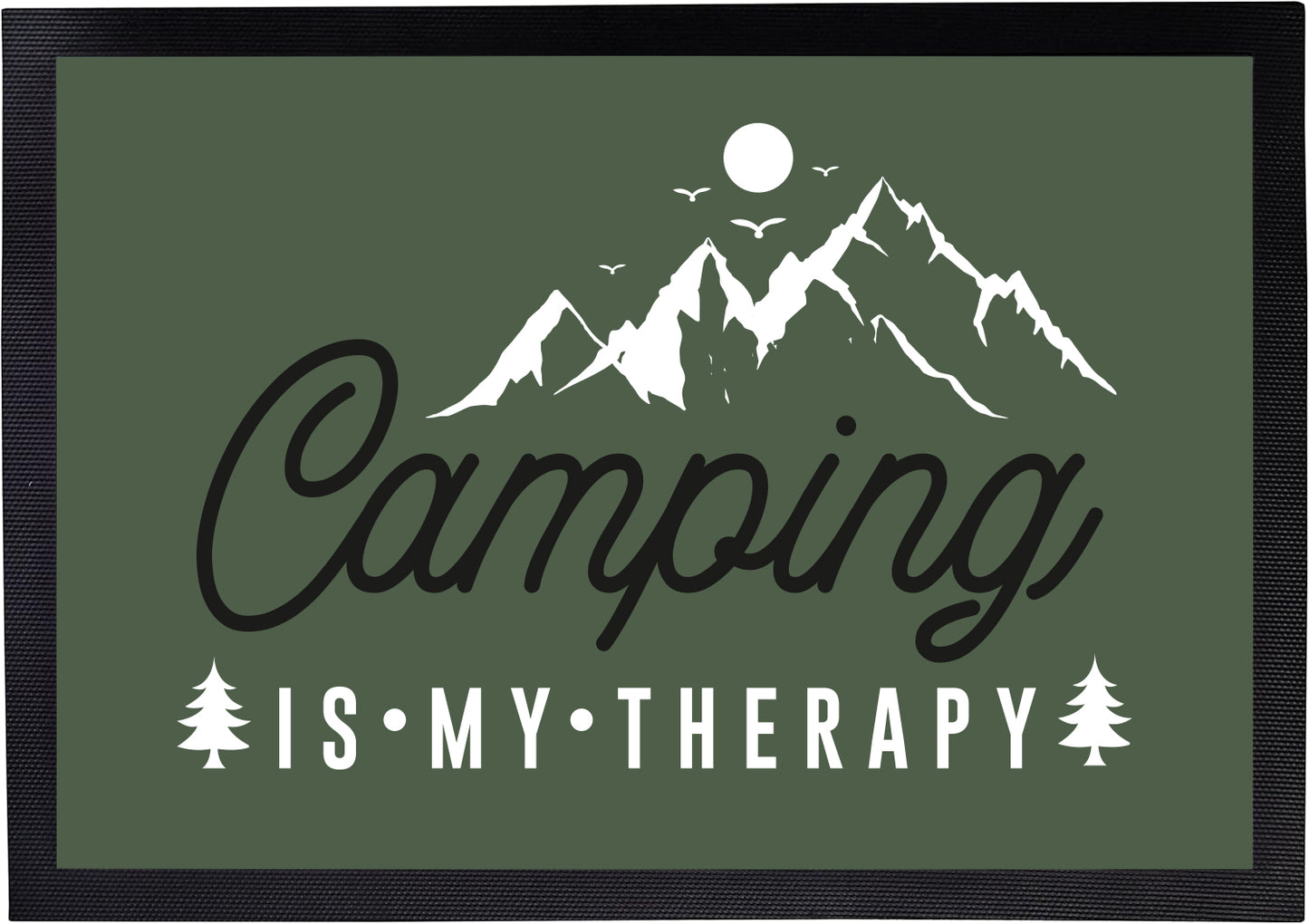 Fußmatte mit Spruch | Camping is my therapy