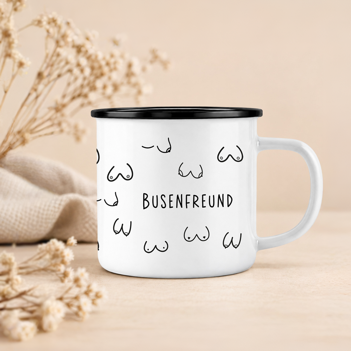 Emaille Tasse | Busenfreund 1.0