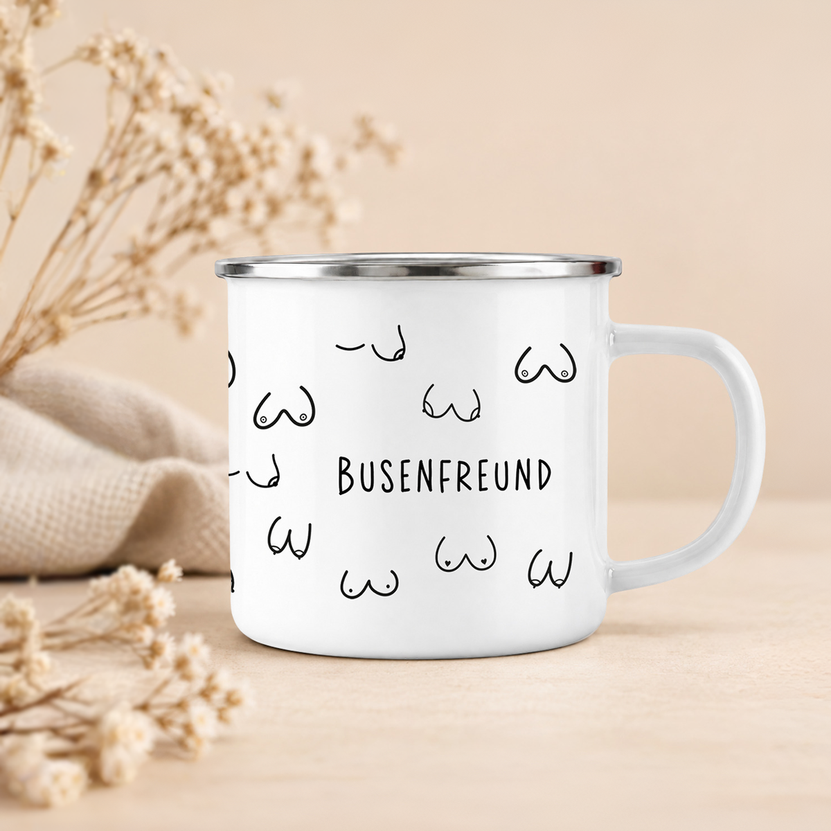 Emaille Tasse | Busenfreund 1.0