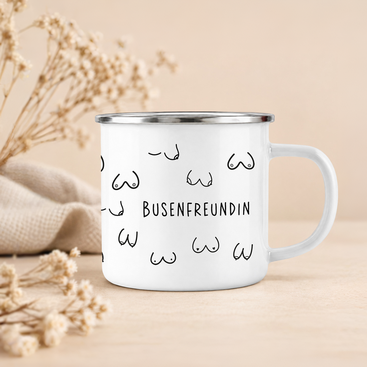 Emaille Tasse | Busenfreundin 1.0