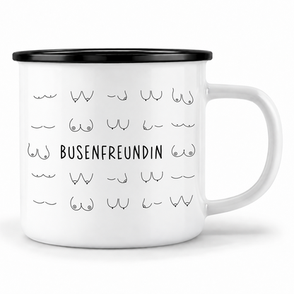 Emaille Tasse | Busenfreundin 2.0