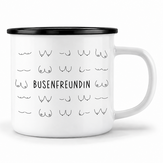 Emaille Tasse | Busenfreundin 2.0