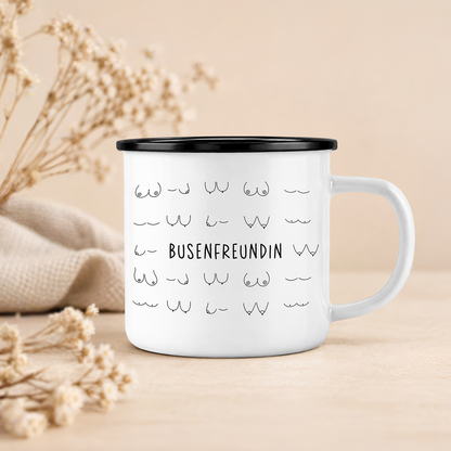 Emaille Tasse | Busenfreundin 2.0