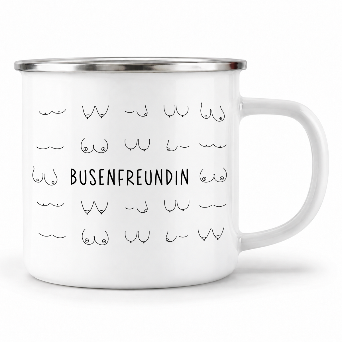 Emaille Tasse | Busenfreundin 2.0