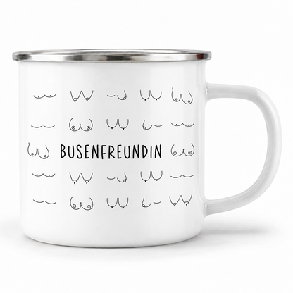 Emaille Tasse | Busenfreundin 2.0