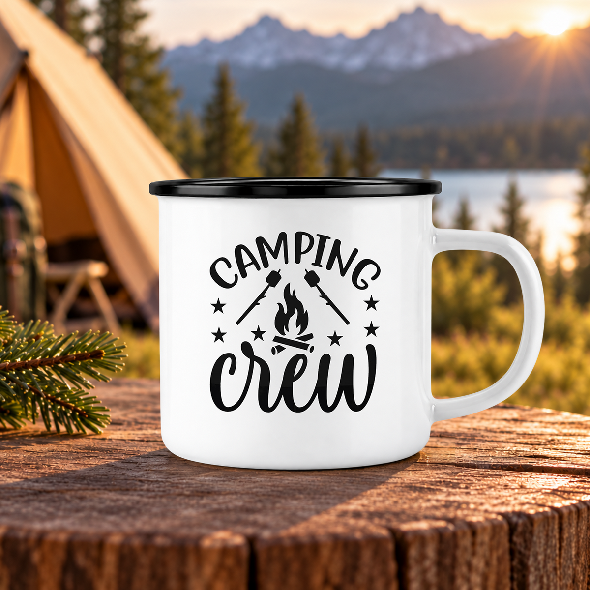 Emaille Tasse | Camping Crew 1