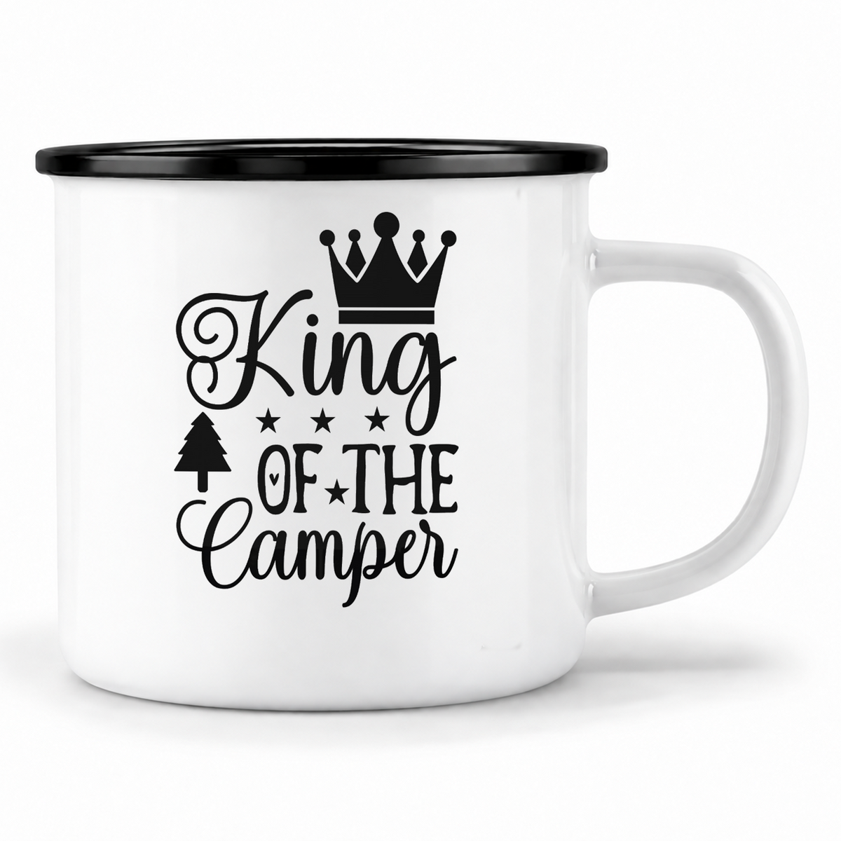 Emaille Tasse mit Namen | King of the Camper
