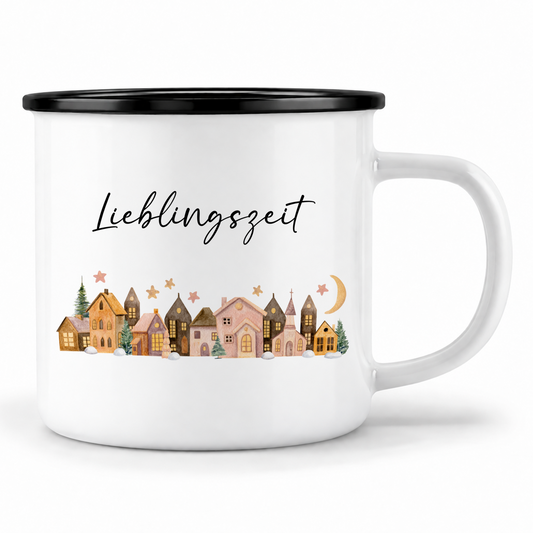 Emaille Tasse | Lieblingszeit