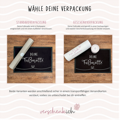 Fußmatte mit Spruch | Herzlich Willkommen - Nur Spaß...bitte geh wieder