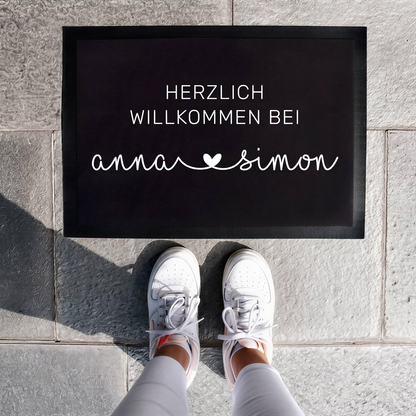 Fußmatte mit Vornamen | Herzlich Willkommen