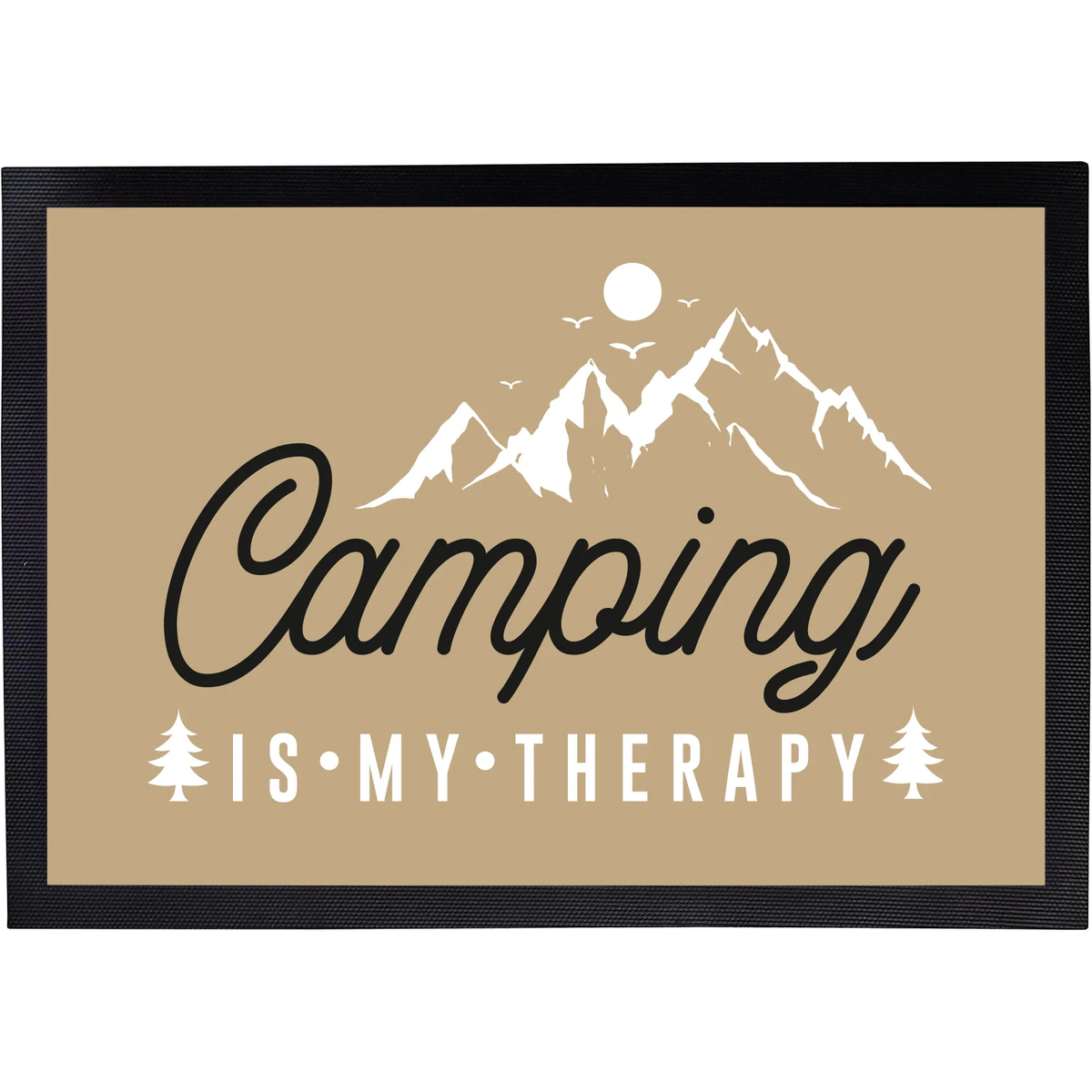 Fußmatte mit Spruch | Camping is my therapy