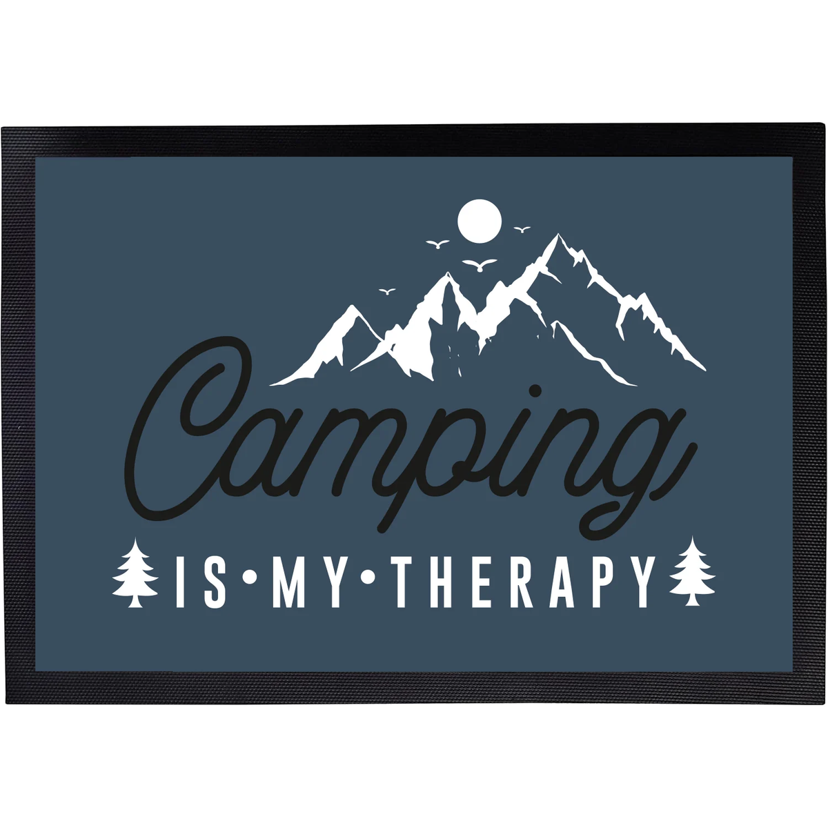 Fußmatte mit Spruch | Camping is my therapy