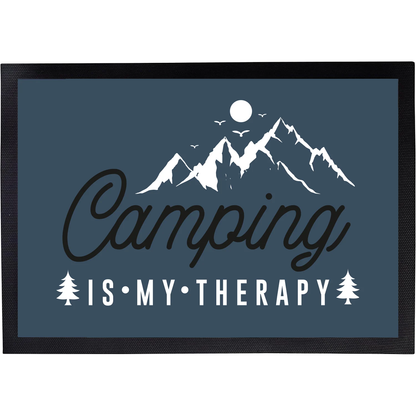 Fußmatte mit Spruch | Camping is my therapy