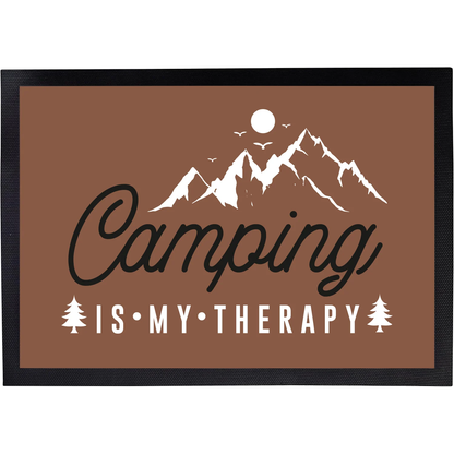 Fußmatte mit Spruch | Camping is my therapy