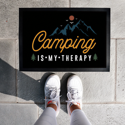 Fußmatte mit Spruch | Camping is my therapy