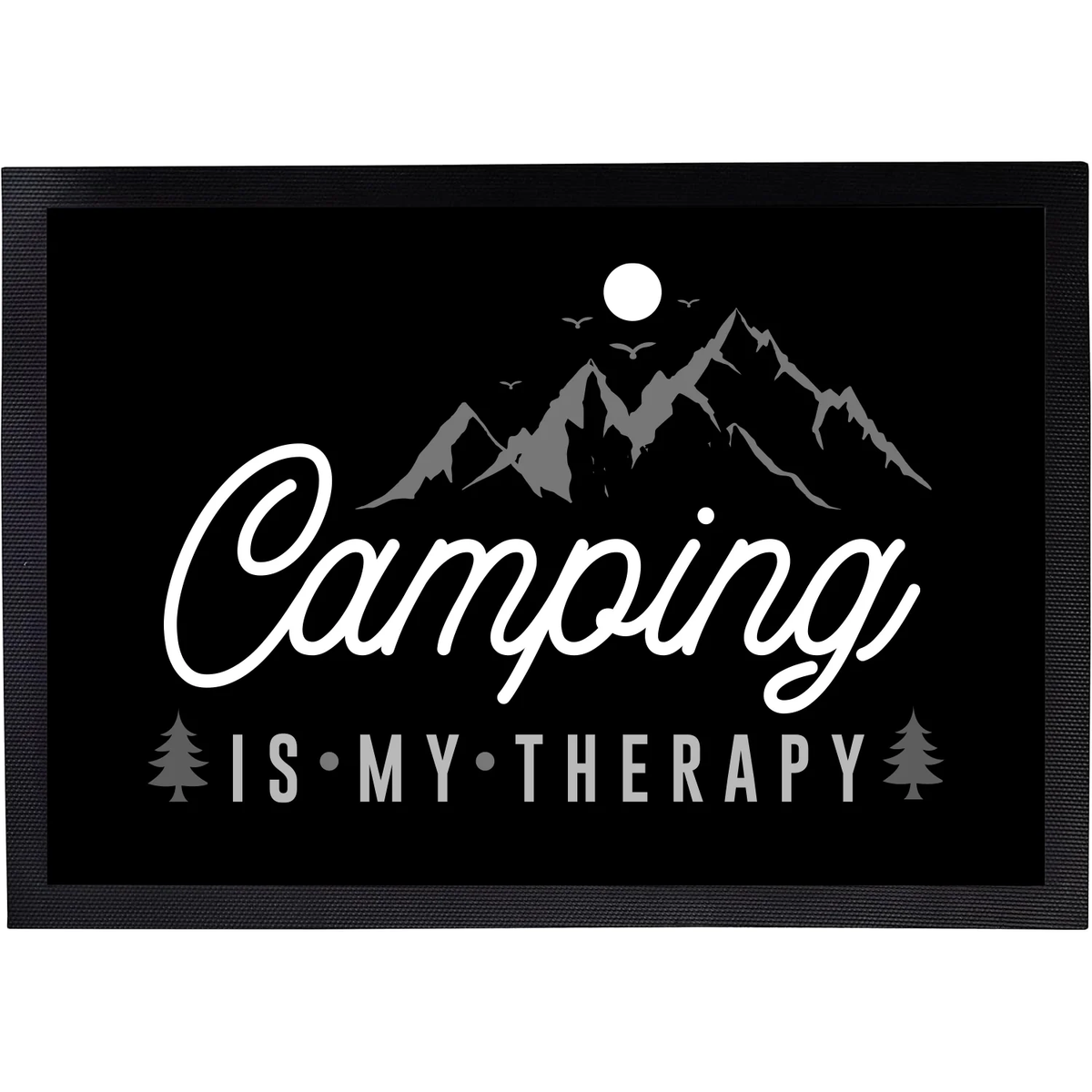Fußmatte mit Spruch | Camping is my therapy