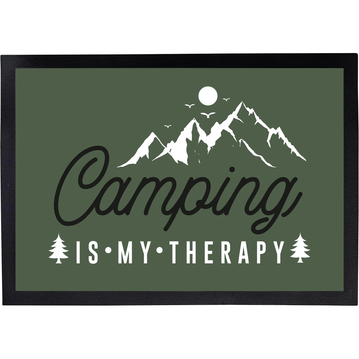 Fußmatte mit Spruch | Camping is my therapy