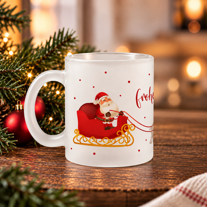 Glastasse mit Namen | Weihnachtsmann