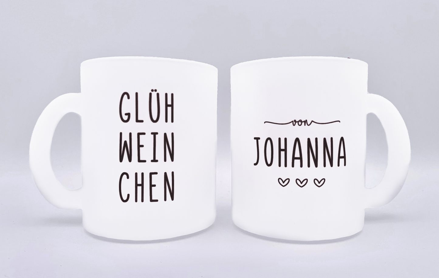 Glastasse mit Namen | Glühweinchen - Schwarz