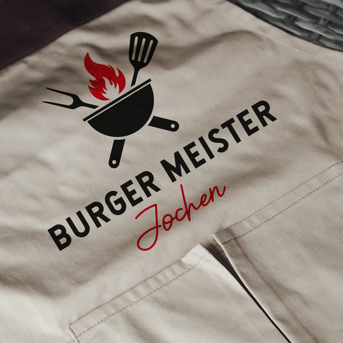 Grillschürze mit Name | Burger Meister