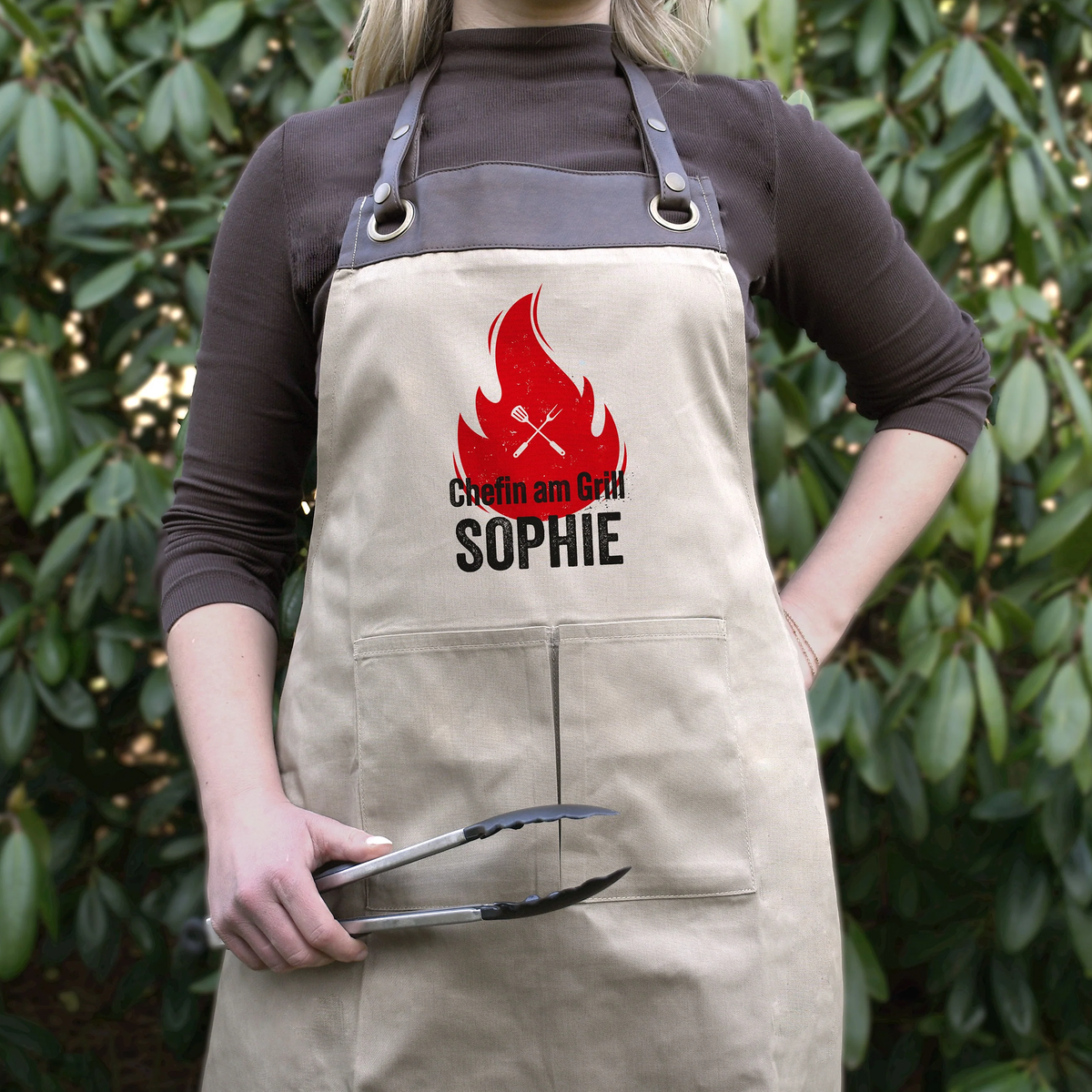 Grillschürze mit Name | Chefin am Grill