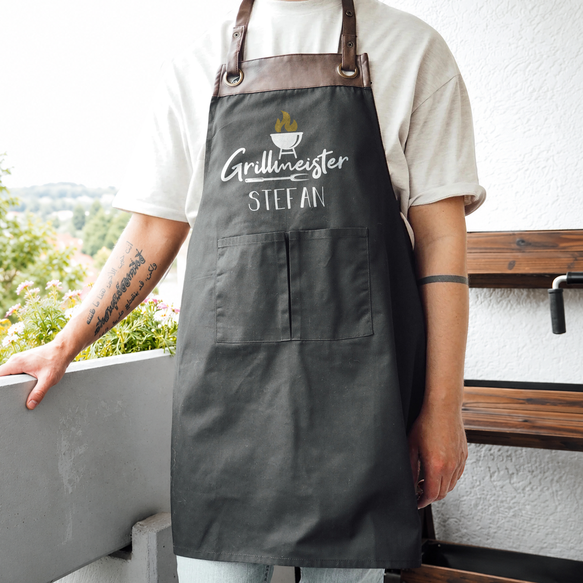 Grillschürze mit Name | Grillmeister