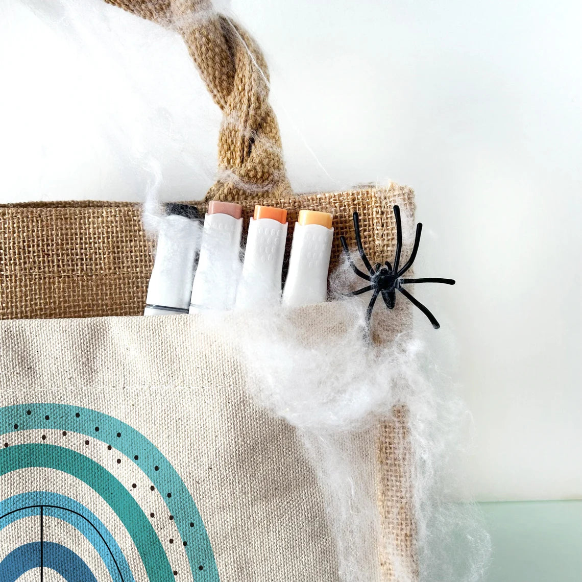 Jute Pocket Tasche mit Namen | Halloween 3