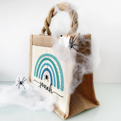 Jute Pocket Tasche mit Namen | Halloween 3