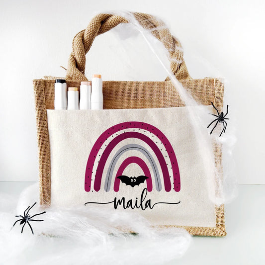 Jute Pocket Tasche mit Namen | Halloween 6