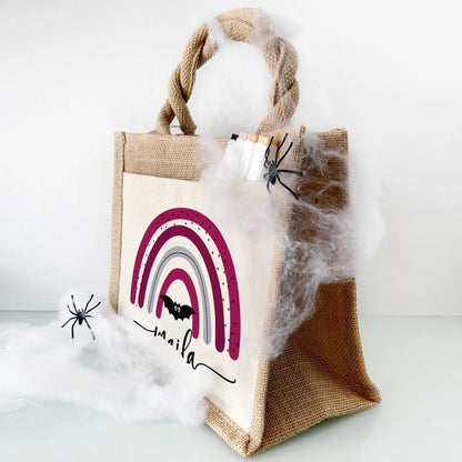 Jute Pocket Tasche mit Namen | Halloween 6