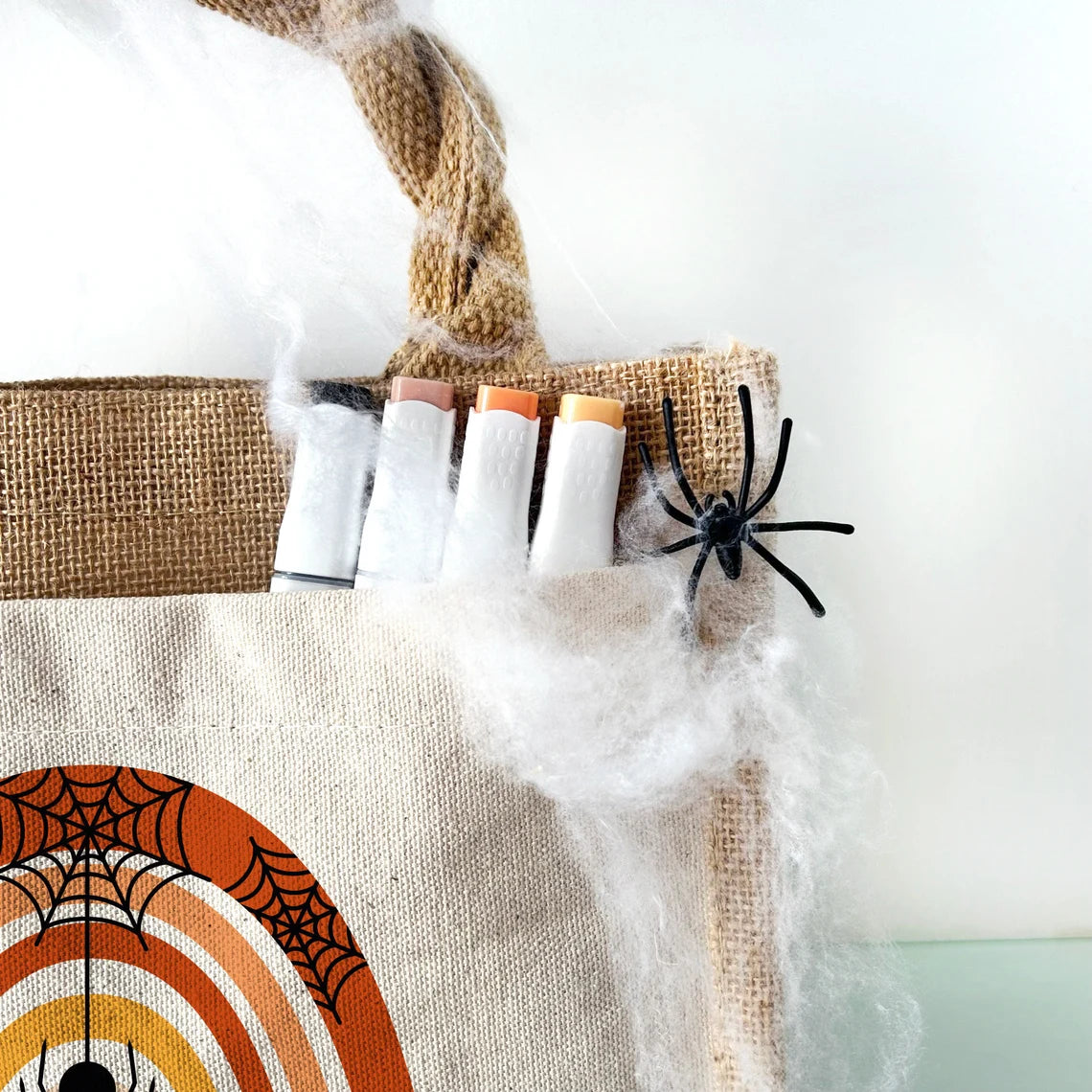 Jute Pocket Tasche mit Namen | Halloween 4