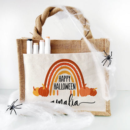Jute Pocket Tasche mit Namen | Halloween 5