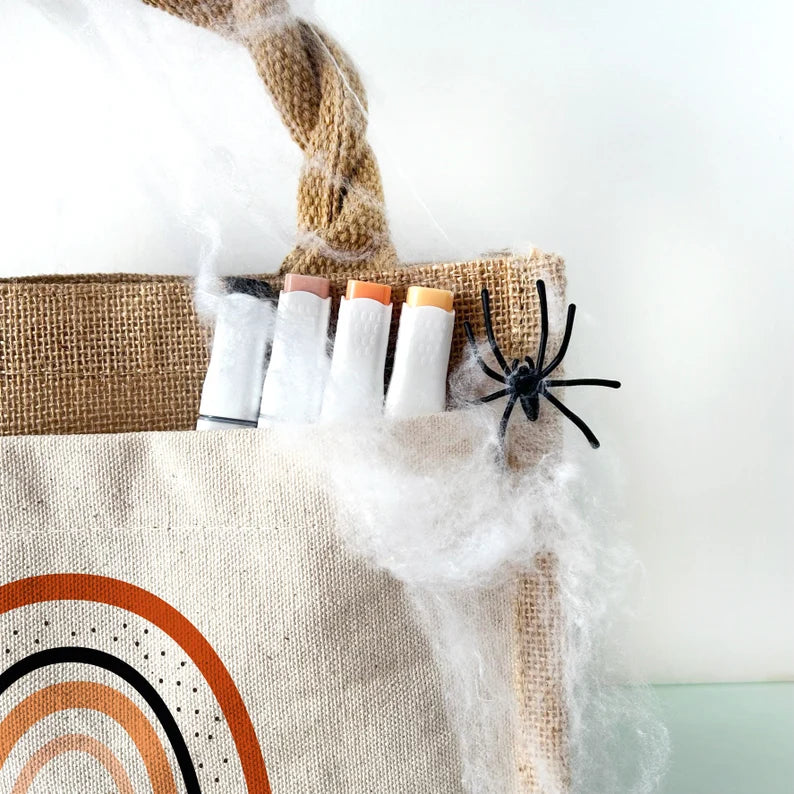 Jute Pocket Tasche mit Namen | Halloween 7