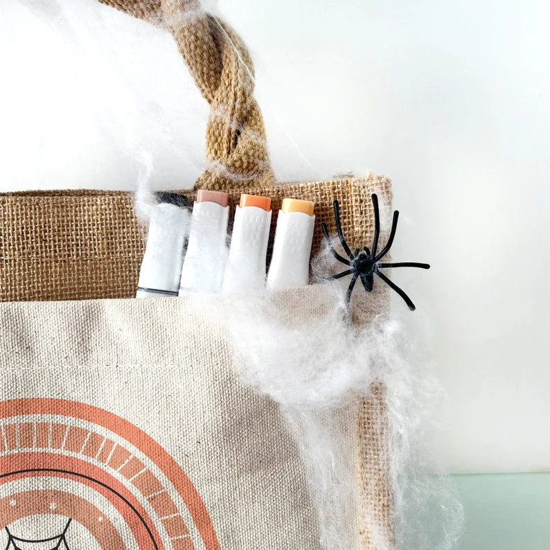 Jute Pocket Tasche mit Namen | Halloween 2
