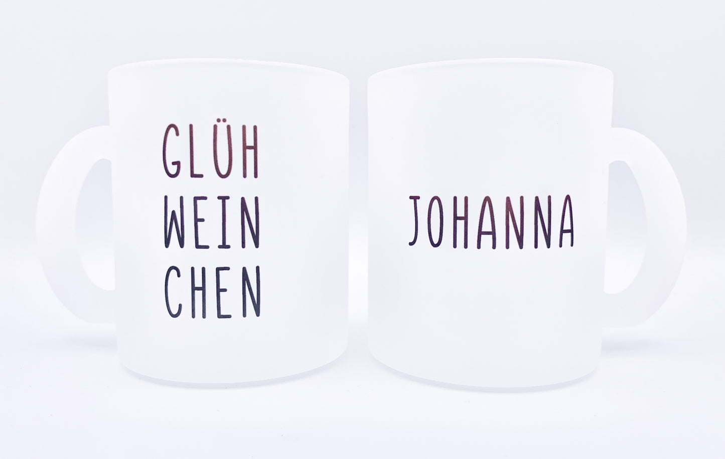 Glastasse mit Namen | Glühweinchen - Schwarz