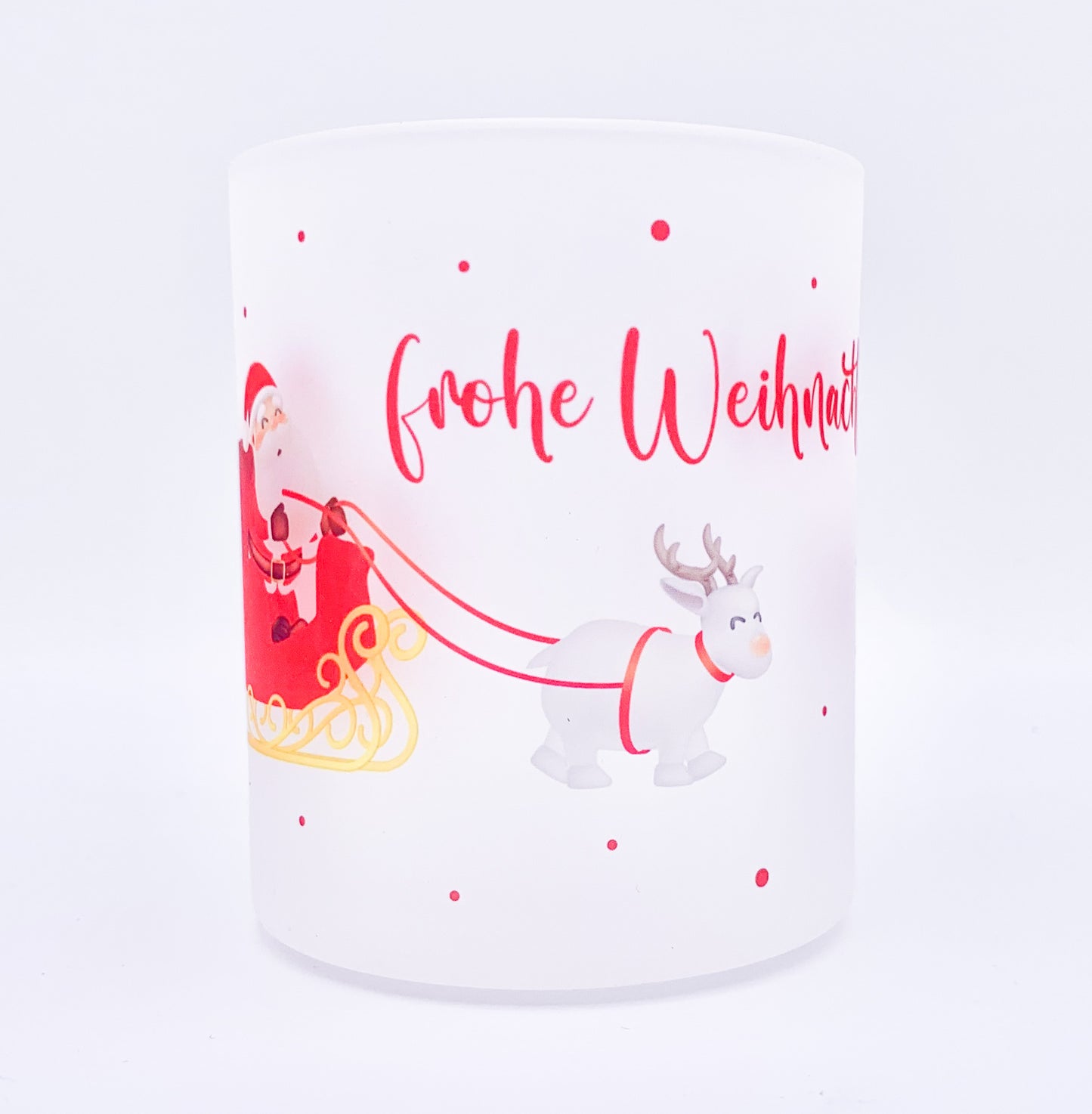 Glastasse mit Namen | Weihnachtsmann