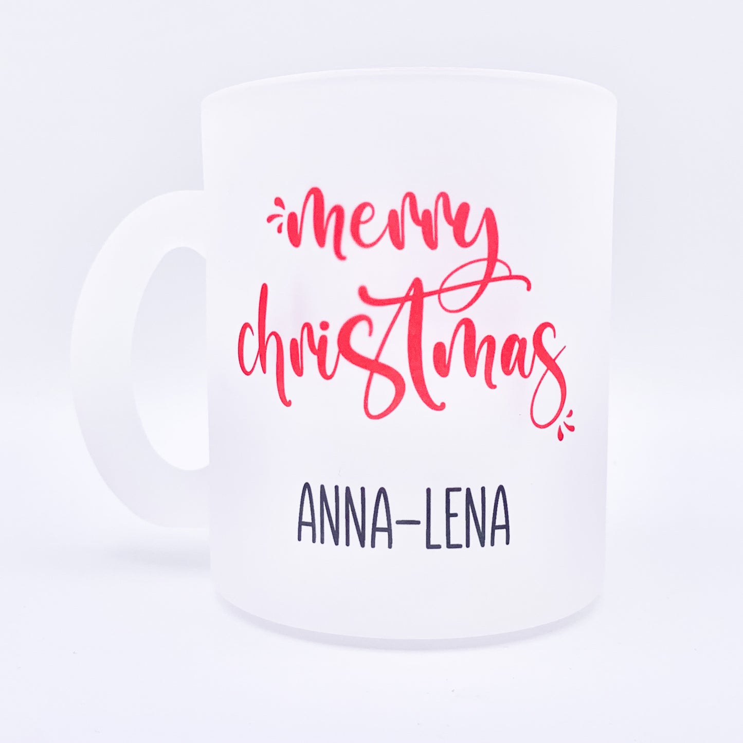 Glastasse mit Namen | Merry Christmas