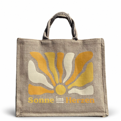 Jute Shopper 32 Liter | Sonne im Herzen