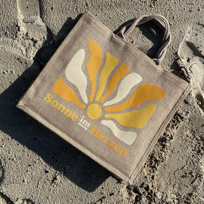 Jute Shopper 32 Liter | Sonne im Herzen