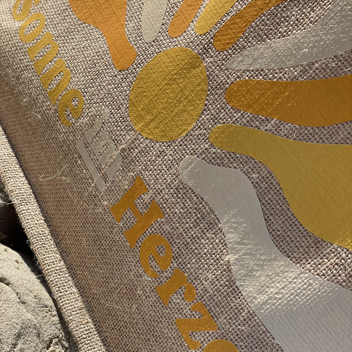 Jute Shopper 32 Liter | Sonne im Herzen
