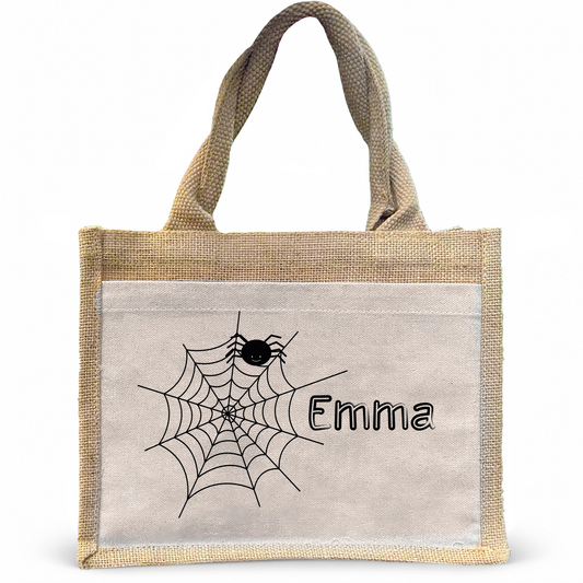 Jute Pocket Tasche mit Namen | Halloween 1