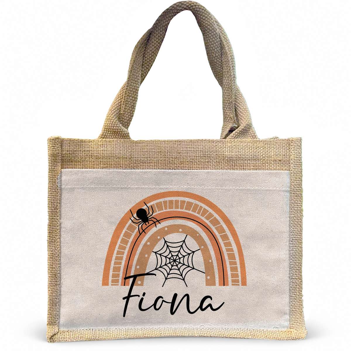 Jute Pocket Tasche mit Namen | Halloween 2