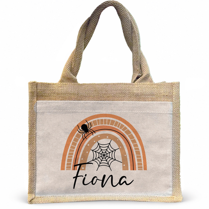 Jute Pocket Tasche mit Namen | Halloween 2