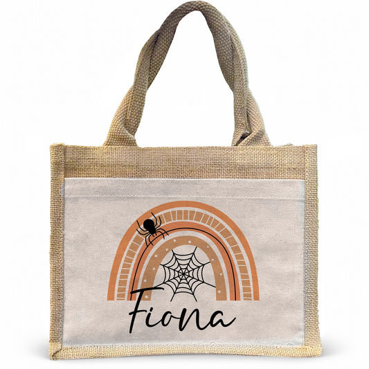 Jute Pocket Tasche mit Namen | Halloween 2