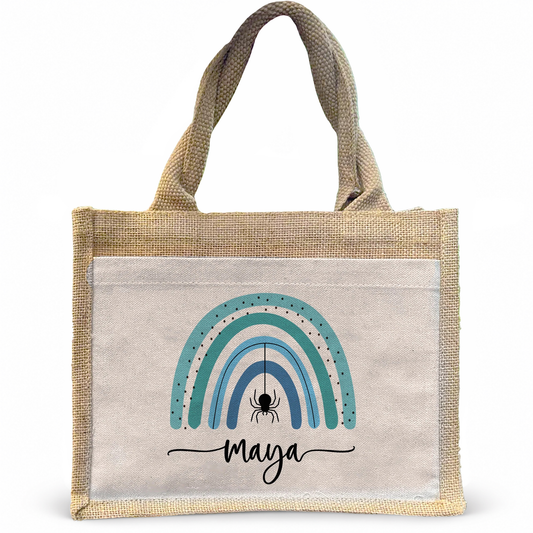 Jute Pocket Tasche mit Namen | Halloween 3