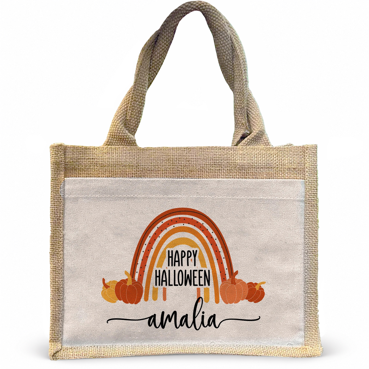 Jute Pocket Tasche mit Namen | Halloween 5