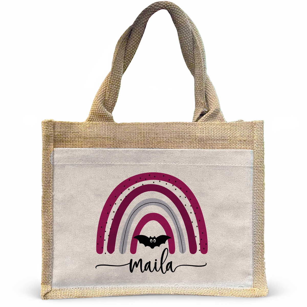 Jute Pocket Tasche mit Namen | Halloween 6