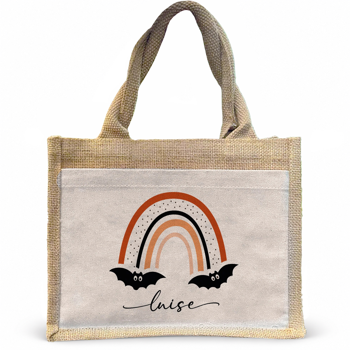 Jute Pocket Tasche mit Namen | Halloween 7