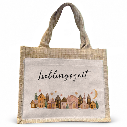 Jute Pocket Tasche | Lieblingszeit