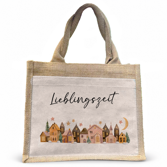 Jute Pocket Tasche | Lieblingszeit